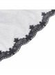 Personalized Black Simple Pleated Stitching Lace Mesh Fabric Gothic Style Pants