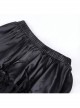 Personalized Irregular Mesh Hem With Metal Cross Pendant Decoration Gothic Style Pleated Skirt
