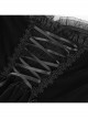 Black Luxury Lace Front Metal Chain Decoration Gothic Style Suspender Sleeveless Dress