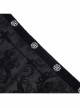 Black Printed Asymmetrical Design Side Bat Wings With Alloy Cross Decoration Gothic Style Lace Skirt
