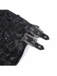 Adjustable Dark Black Devil Print Chinese Gothic Style Horse Face Skirt