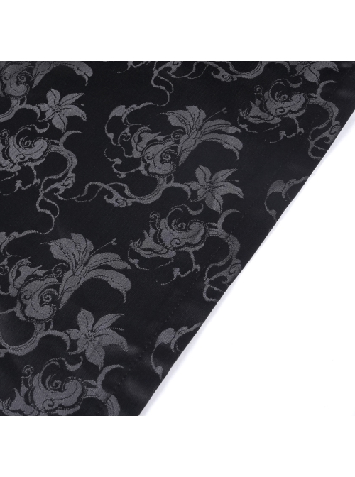 Adjustable Dark Black Devil Print Chinese Gothic Style Horse Face Skirt