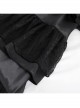 Black Fluffy Sexy Suspenders Pleated Lace Trim Gothic Style Sleeveless Dress
