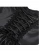 Black Fluffy Sexy Suspenders Pleated Lace Trim Gothic Style Sleeveless Dress