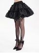 Sexy Fluffy Dark Black Fashion Punk Style Pleated Skirt