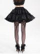 Sexy Fluffy Dark Black Fashion Punk Style Pleated Skirt