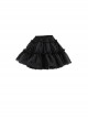 Sexy Fluffy Dark Black Fashion Punk Style Pleated Skirt