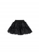 Sexy Fluffy Dark Black Fashion Punk Style Pleated Skirt