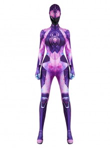 Movie Spider-Man Across The Spider-Verse Spider-Byte Bodysuit Halloween Cosplay Costume Set