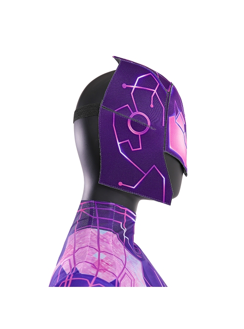 Movie Spider-Man Across The Spider-Verse Spider-Byte Bodysuit Halloween Cosplay Costume Set