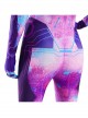 Movie Spider-Man Across The Spider-Verse Spider-Byte Bodysuit Halloween Cosplay Costume Set