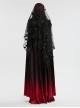 Black Three Dimensional Perspective Handmade Applique With Skull Rivet Decoration Gothic Style Mesh Headdress