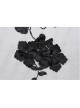 Black Three Dimensional Perspective Handmade Applique With Skull Rivet Decoration Gothic Style Mesh Headdress