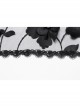Black Three Dimensional Perspective Handmade Applique With Skull Rivet Decoration Gothic Style Mesh Headdress