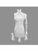 White Asymmetric Twining Lace Sleeves Swallowtail Hem Gothic Shirt