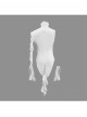 White Asymmetric Twining Lace Sleeves Swallowtail Hem Gothic Shirt