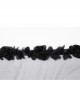 Black Light Feathers With Three Dimensional Rose Hem And Exquisite Lace Decoration Gothic Style Mesh Headdress
