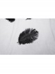 Black Light Feathers With Three Dimensional Rose Hem And Exquisite Lace Decoration Gothic Style Mesh Headdress