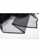 Black Light Feathers With Three Dimensional Rose Hem And Exquisite Lace Decoration Gothic Style Mesh Headdress