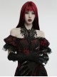 Black Exquisite Three Dimensional Wings Embroidered Applique With Sharp Devil Claw Design Gothic Style Personalized Gloves