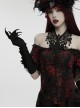 Black Exquisite Three Dimensional Wings Embroidered Applique With Sharp Devil Claw Design Gothic Style Personalized Gloves