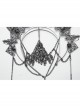 Exquisite Silver Metal Hollow Carving With Three-Dimensional Faceted Gemstone Gothic Style Headband Headdress