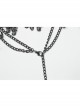 Exquisite Silver Metal Hollow Carving With Three-Dimensional Faceted Gemstone Gothic Style Headband Headdress