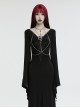 Silver Drape Alloy Chain Chest Thorn Rose Decoration Gothic Style Light Luxury Necklace