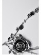 Silver Drape Alloy Chain Chest Thorn Rose Decoration Gothic Style Light Luxury Necklace