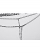 Silver Drape Alloy Chain Chest Thorn Rose Decoration Gothic Style Light Luxury Necklace