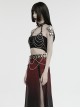 Silver And Black Halter Neck Spikes With Rivets Stitching Leather Fabric Metal Chain Decoration On The Chest Punk Style Sexy Chain Harness