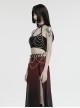 Silver Metal Electroplated Square Hollow With Rivet Design Punk Style Chain Belt