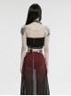 Silver Metal Electroplated Square Hollow With Rivet Design Punk Style Chain Belt