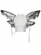 Black Wavy Mesh Fabric Messy Mesh Cotton Embellished Gothic Elastic Butterfly Wing Harness