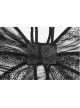 Black Wavy Mesh Fabric Messy Mesh Cotton Embellished Gothic Elastic Butterfly Wing Harness