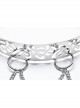 Personalized Silver Metal Electroplated Hollow Petals With Openable Gothic Style Chain Belt