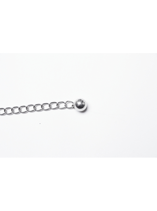 Personalized Silver Metal Electroplated Hollow Petals With Openable Gothic Style Chain Belt