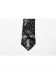 Purple Soft Imitation Silk Comfortable Cross Print Punk Style Tie