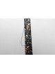 Black Soft Imitation Silk Comfortable Guitar Pattern Print With Metal Chain Decoration Punk Style Tie