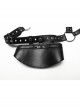 Handsome Black Eco Friendly Imitation Leather Armor With Spiked Rivets Punk Style Adjustable Single Arm Shoulder Harness