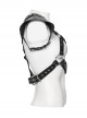 Handsome Black Eco Friendly Imitation Leather Armor With Spiked Rivets Punk Style Adjustable Single Arm Shoulder Harness