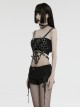 Sexy Black Eco Friendly Imitation Leather Three Dimensional Heart Hollow Design With Adjustable Back Straps Punk Style Vest