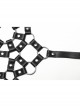Sexy Black Eco Friendly Imitation Leather Three Dimensional Heart Hollow Design With Adjustable Back Straps Punk Style Vest