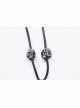 Tin Alloy Draped Chest Skull Spine Beads Decorated Punk Style Retro Adjustable Necklace