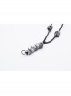 Tin Alloy Draped Chest Skull Spine Beads Decorated Punk Style Retro Adjustable Necklace