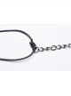 Tin Alloy Draped Chest Skull Spine Beads Decorated Punk Style Retro Adjustable Necklace