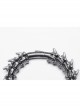 Retro Handsome Tin Colored Three Dimensional Alloy Imitation Spine With Magnetic Buckle Design Punk Style Personality Men's Bone Bracelet