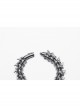 Retro Handsome Tin Colored Three Dimensional Alloy Imitation Spine With Magnetic Buckle Design Punk Style Personality Men's Bone Bracelet