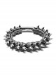 Retro Handsome Tin Colored Three Dimensional Alloy Imitation Spine With Magnetic Buckle Design Punk Style Personality Women's Bone Bracelet