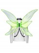 Personalized Green Fantasy Color Simulation Elastic Rubber Band With Hanging Neck Chain Punk Style Fluorescent Butterfly Wings Harness